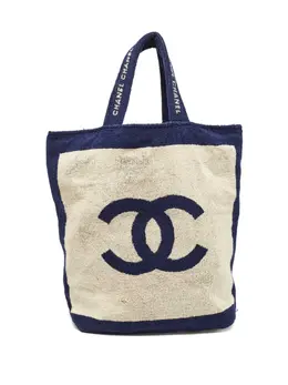 Chanel CC terry-cloth tote bag 30342135