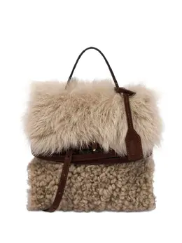 Moschino shearling tote bag 30191667