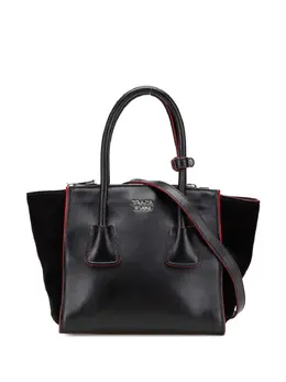 Prada 2013-2025 Mini Scamosciato Trimmed Glace Calf Twin Pocket satchel 31069341
