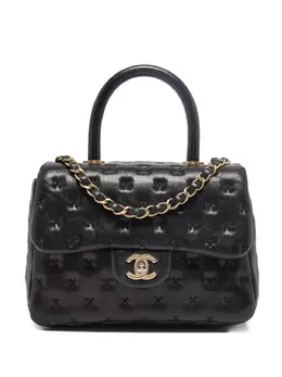 Chanel mini Cross Stitch leather Paris-Rome Coco tote bag 30328752
