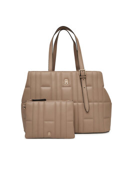Сумочка Th Feminine Tote AW0AW17452 Tommy Hilfiger, бежевый 8721185098089 | beige