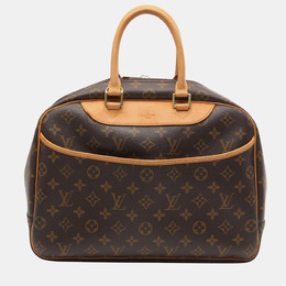 Louis Vuitton Deauville Brown Monogram Canvas Top Handle Bag 1176678