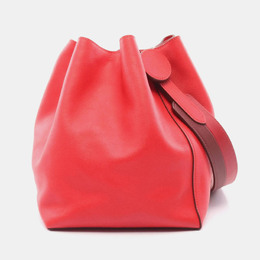 Hermes Licol 17 Rouge Tomate Evercolor Leather Shoulder Bag 1176541