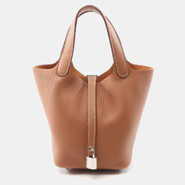 Hermes Picotin Lock 18 Gold Taurillon Clemence Leather Tote Bag 1176510