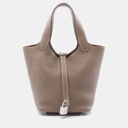 Hermes Picotin Lock 18 Etoupe Taurillon Clemence Leather Tote Bag 1176527