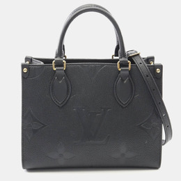 Louis Vuitton OnTheGo PM Black Monogram Empreinte Leather Tote Bag 1176659