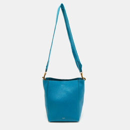 Celine Blue Leather Small Seau Sangle Bucket Bag 1177731