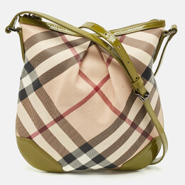 Burberry Olive Green/Beige Supernova Check PVC Dryden Crossbody Bag 1177218