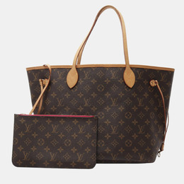 Louis Vuitton Neverfull MM Brown Monogram Canvas Tote Bag 1177122