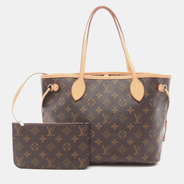 Louis Vuitton Neverfull PM Brown Monogram Canvas and Leather Tote Bag 1177141