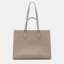 Louis Vuitton OnTheGo MM Beige Monogram Empreinte Leather Tote Bag 1177137