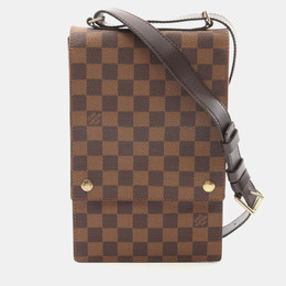Louis Vuitton Portobello Damier Ebene Leather Shoulder Bag 1177104