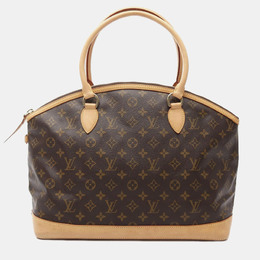 Louis Vuitton Lockit Horizontal Brown Monogram Canvas Tote Bag 1177115
