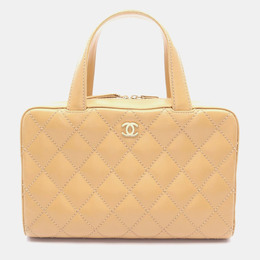 Chanel Wild Stitch Beige Leather Tote Bag 1176463