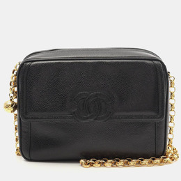 Chanel Bijoux CC Vintage Black Leather Camera Bag 1176430