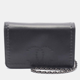 Chanel CC Black Leather Chain Shoulder Bag 1176452