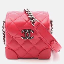 Chanel Vanity Case Red Leather Shoulder Bag 1176427