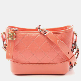 Chanel Gabrielle Small Orange Leather Hobo Bag 1176447