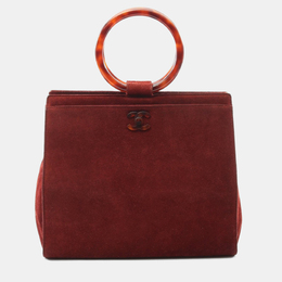 Chanel Loop Bordeaux/Brown Suede Tote Bag 1176370