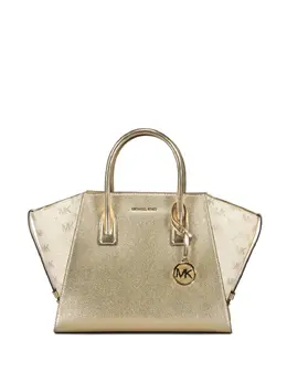 Michael Kors large Avril metallic leather logo tote bag 30695065