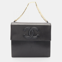 Chanel Black Lambskin Chain Shoulder Bag 1176365