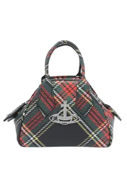 Vivienne Westwood orb-embellished plaid tote bag 31038800