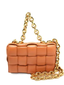 Bottega Veneta 2024 Cassete chain Intreciatto leather shoulder bag 30344556