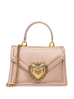 Dolce & Gabbana маленькая атласная сумка Devotion, розовый bb6711a7630 | розовый
