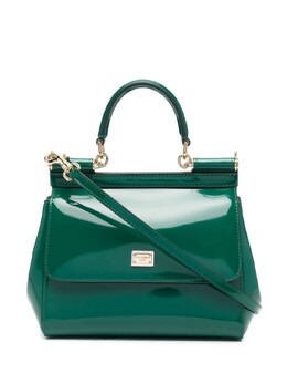 Dolce & Gabbana лакированная сумка на плечо Sicily, зеленый bb6003a1037 | зеленый