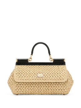 Dolce & Gabbana плетеная сумка-тоут Elongated Sicily, нейтральный цвет bb7652a2y84 | нейтральный цвет