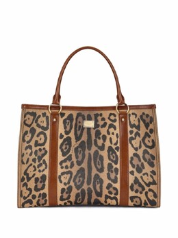 Dolce & Gabbana сумка-тоут Crespo с леопардовым принтом, коричневый bb2213aw384 | коричневый
