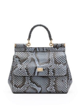 Dolce & Gabbana сумка Sicily с тиснением под кожу змеи, синий bb6003a2111 | синий