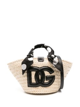 Dolce & Gabbana соломенная сумка-ведро с логотипом, нейтральный цвет bb7695aw163 | нейтральный цвет