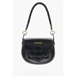 Сумка-седло LOVE из искусственной кожи с плетеными деталями Moschino, Black 0017268862 | black
