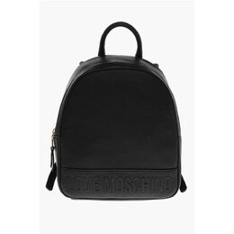 Рюкзак LOVE из текстурированной искусственной кожи с тисненым логотипом Moschino, Black 0017268268 | black