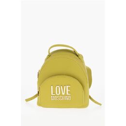 Рюкзак LOVE из искусственной кожи однотонного цвета с золотым логотипом Moschino, Green 0017268454 | green