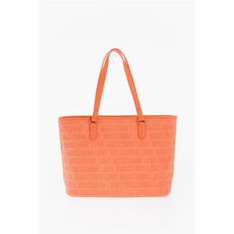 Сумка-тоут LOVE из искусственной кожи и губки с тисненым логотипом Moschino, Orange 0017269735 | orange