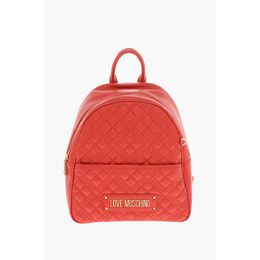 Стеганый рюкзак из искусственной кожи LOVE с подходящим мешочком Moschino, Red 0017269443 | red