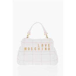 Стеганая сумка из искусственной кожи LOVE с золотым логотипом Moschino, White 0017268895 | white