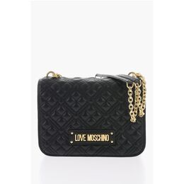 LOVE Стеганая сумка из искусственной кожи с цепочным ремнем через плечо Moschino, Black 0017269260 | black