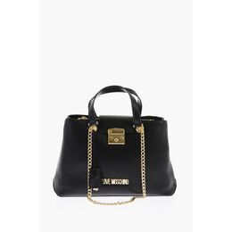 Сумка-тоут LOVE LUCILLE из текстурированной искусственной кожи с двойным отделением Moschino, Black 0017269903 | black