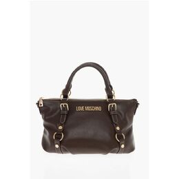 Сумка-тоут LOVE из искусственной кожи с золотым логотипом Moschino, Brown 0017268059 | brown