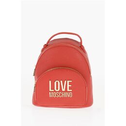 Рюкзак LOVE из искусственной кожи однотонного цвета с золотым логотипом Moschino, Red 0017268450 | red