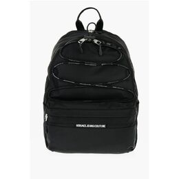 Рюкзак JEANS COUTURE из однотонного нейлона с логотипом Versace, Black 0017268645 | black