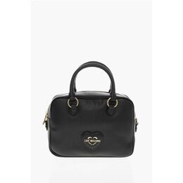 Сумка LOVE из искусственной кожи Saffiano с металлическим логотипом золотистого цвета Moschino, Black 0017268087 | black