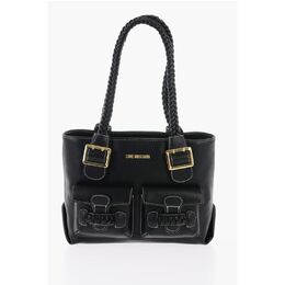 Сумка через плечо LOVE из искусственной кожи с плетеной ручкой Moschino, Black 0017269103 | black
