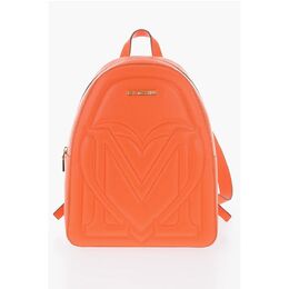 Рюкзак LOVE из искусственной кожи однотонного цвета с золотым логотипом Moschino, Orange 0017269682 | orange