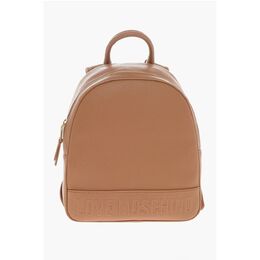 Рюкзак LOVE из текстурированной искусственной кожи с тисненым логотипом Moschino, Brown 0017287337 | brown