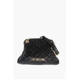 Стеганая мини-сумка LOVE с ручкой и золотым логотипом Moschino, Black 0017269798 | black