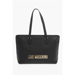 Сумка-тоут LOVE из искусственной кожи с золотым тиснением и крупным логотипом Moschino, Black 0017267920 | black
